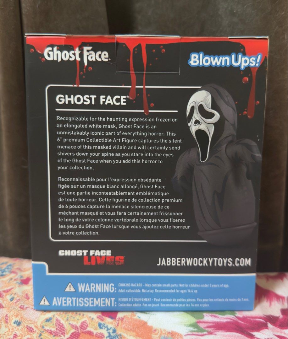 Jabberwockytoys Ghost face blown ups (Category: Designer & Blind Box Toys) located in Manila. Submitted by yourtoothfairy (Listing ID 1399992590, Image 3). Description: Brand new with slightly dented box Box condition 7/10 Toy is approximately 5 inches Box is 6.5 inches No COD No rush shipping please Item will be shipped within 24 hrs upon payment confirmation Shipping is via J&t or lalamove only .