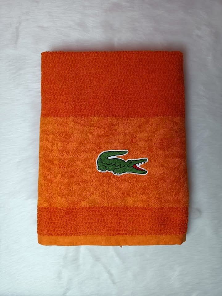 Lacoste bath towel large (Category: Bath) located in Bacoor. Submitted by itsmhauiii (Listing ID 1399876140, Image 1). Description: With tag & paperbag.