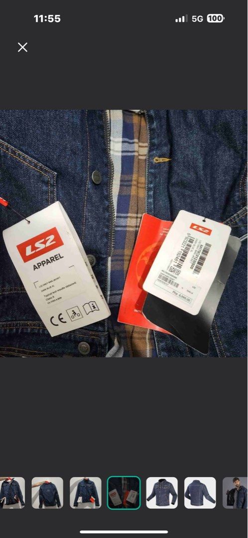 LS2 Denim Jacket with Detachable Hood (Category: Coats, Jackets and Outerwear) located in Cagayan de Oro. Submitted by avengers1213 (Listing ID 1399987631, Image 3). Description: never worn.with tags.doesnt fit me.way below srp.