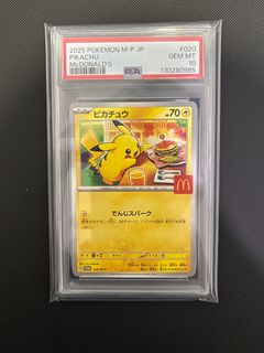 Pokemon TCG PSA 10 Pikachu Mcdonalds Promo Burgerchu, Hobbies