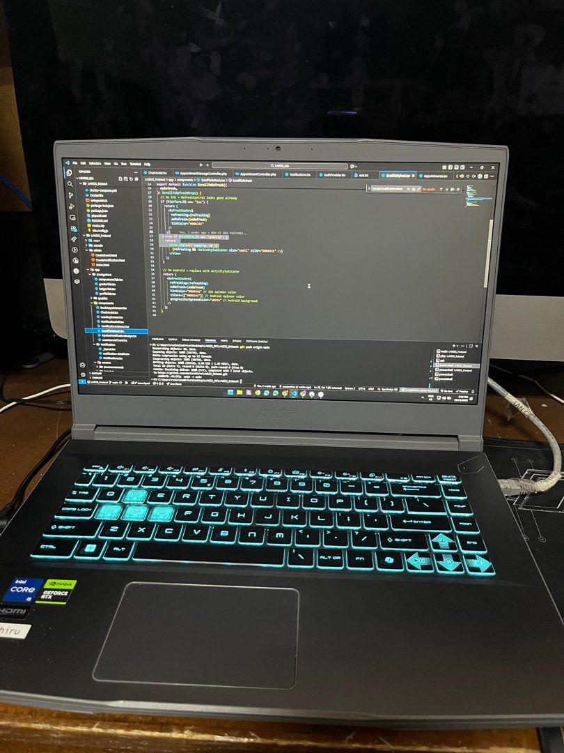 MSI Laptop (Category: Laptops & Notebooks) located in Quezon City. Submitted by rvmv_ (Listing ID 1399888950, Image 1). Description: no issue i5-12450H 500GB+500GB SSD 16GB RAM rtx 3050 good for multi task and gaming rfs mag upgrade .