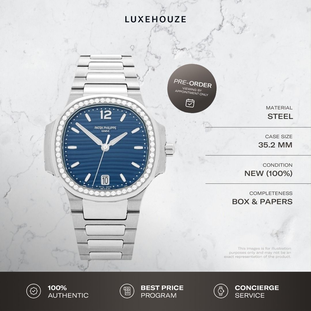New 2025 Patek Philippe Nautilus 7118/1200A-001 Blue (Category: Watches) located in Singapore. Submitted by luxehouze (Listing ID 1398721340, Image 1). Description: Luxehouze is your trusted marketplace to buy and sell luxury goods. Luxehouze SG Pte Ltd is a licensed luxury goods marketplace and regulated dealer. WHY US? 100% Authentic with Money-Back Guarantee Best Price Program* Luxury Sourcing * T&Cs apply. OUR SERVICES • Watch Purchase - Shop