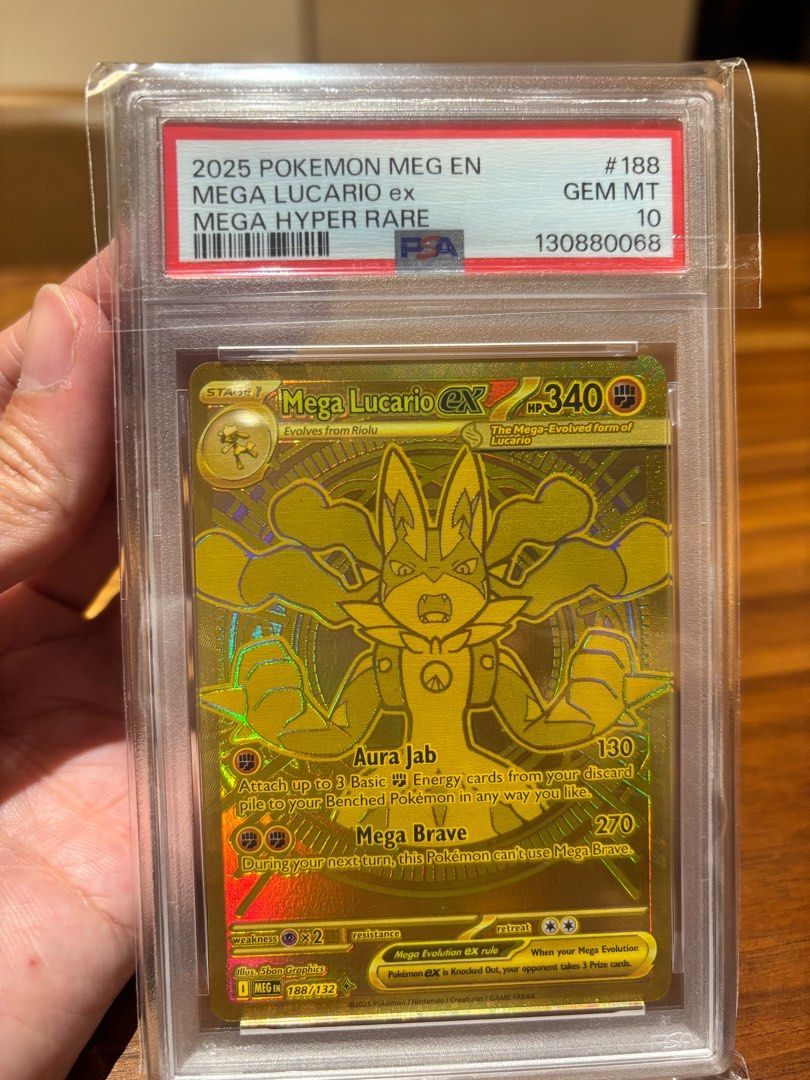MEGA LUCARIO EX MA PSA 10 レアカード PSA 10 Mega Lucario EX Hyper Rare #188, Hobbies & Toys, Toys