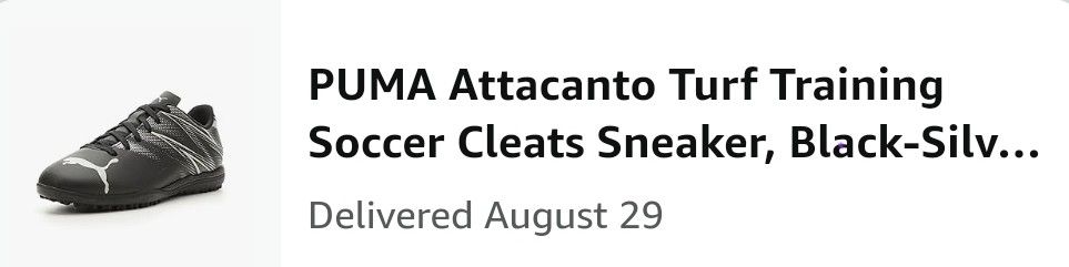 PUMA Attacanto Turf Training Soccer Cleats (Category: Other Sports Equipment and Supplies) located in Marikina City. Submitted by declutter_closet_ph (Listing ID 1399840916, Image 1). Description: worn once bought frkm amazon for 1700+ rfs: too small size US12.