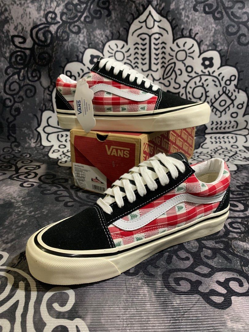 🔥 Vans Old Skool 36 DX (Anaheim Factory) “OG Plaid Red/White”