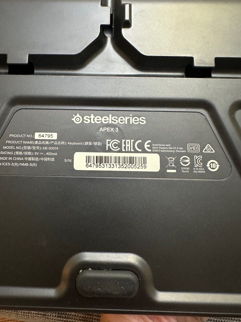 Steelseries apex3 keyboard (Category: Computer Keyboard) located in Quezon City. Submitted by lessp (Listing ID 1399948186, Image 2). Description: Reason for selling bought a new keyboard . .