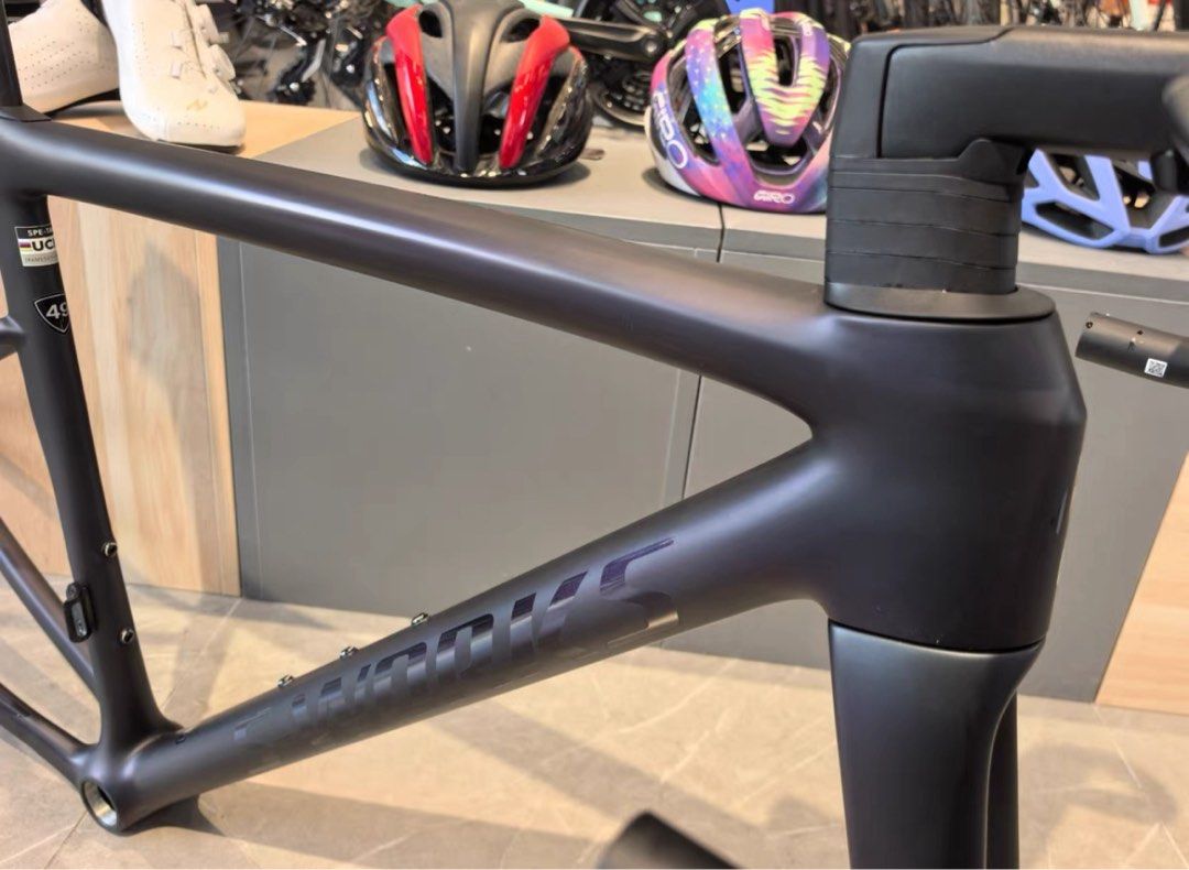 Used S-Works Tarmac SL8 Frameset + Aerofly Cockpit | Used | Size 49 | Excellent Condition (9/10) | Shimano Dura ace R9270 12S Di2 | SRAM Red AXS | SRAM Force AXS | Shimano Ultegra R8170 12S Di2 (Category: Bicycles) located in Singapore. Submitted by echocycling (Listing ID 1399841793, Image 3). Description: Description: The S-Works Tarmac SL8 sets a new benchmark for speed and versatility — lightweight, stiff, and built to perform at the highest 
