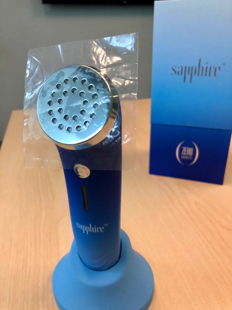 Zero Gravity Sapphire Skin Treatment Device (Category: Face Care) located in Mandaluyong City. Submitted by happyblessedseller (Listing ID 1399962763, Image 3). Description: Sapphire by Zero Gravity The Sapphire's blue light therapy will disinfect your skin from the inside out, support a healthy lifestyle, reduce pigmentation, prevent scars, as well as treat and prevent acne using dual action technology: Blue light and topical heating care. The S