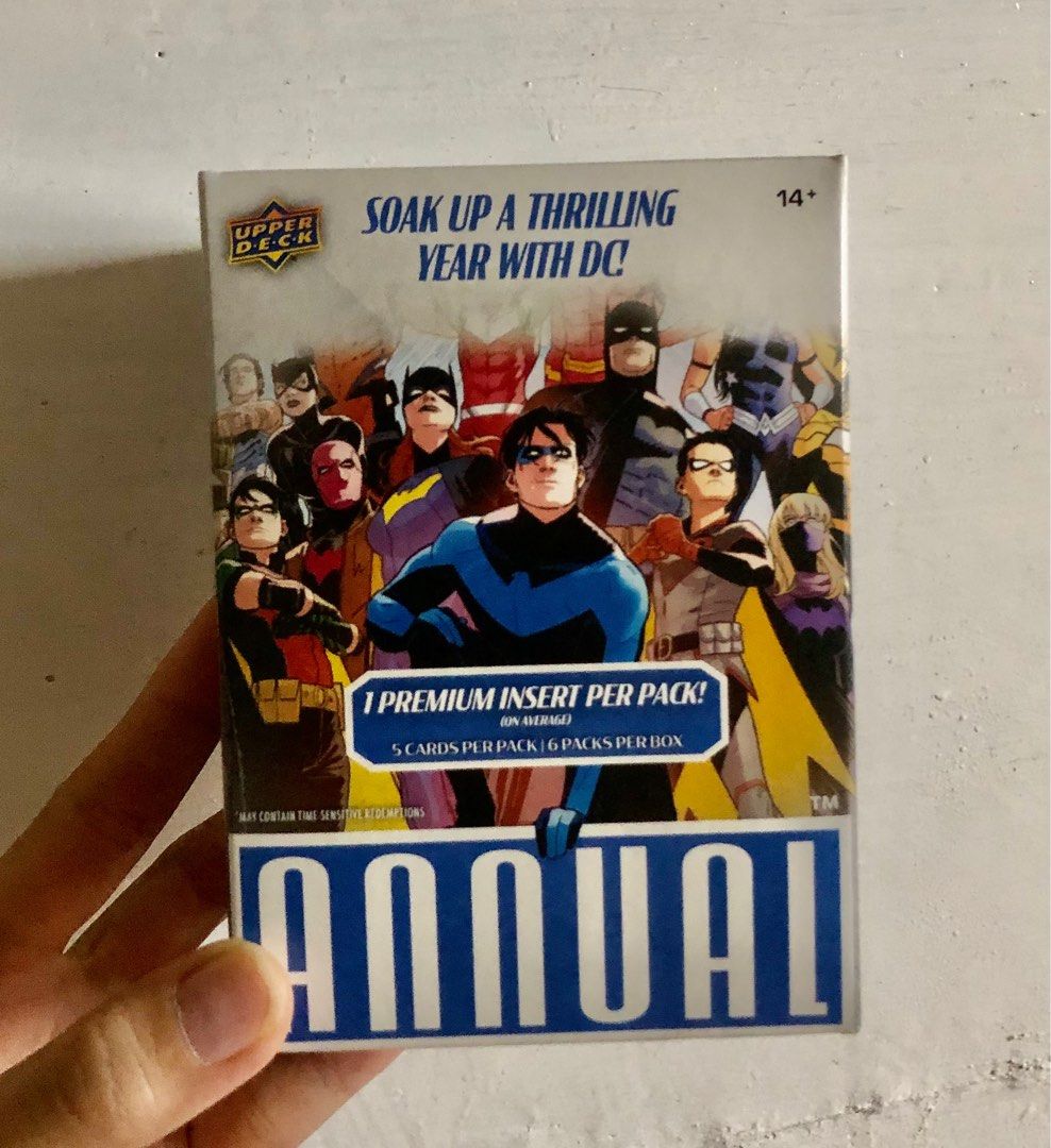 2024 DC Annual Upper Deck Cards (Category: Raw Singles) located in Binan City. Submitted by elf.0000 (Listing ID 1400135175, Image 1). Description: P550.00 per pack plus shipping cost 5 cards per pack Mixed cards Payment via gcash Ship thru jnt or lalamove.
