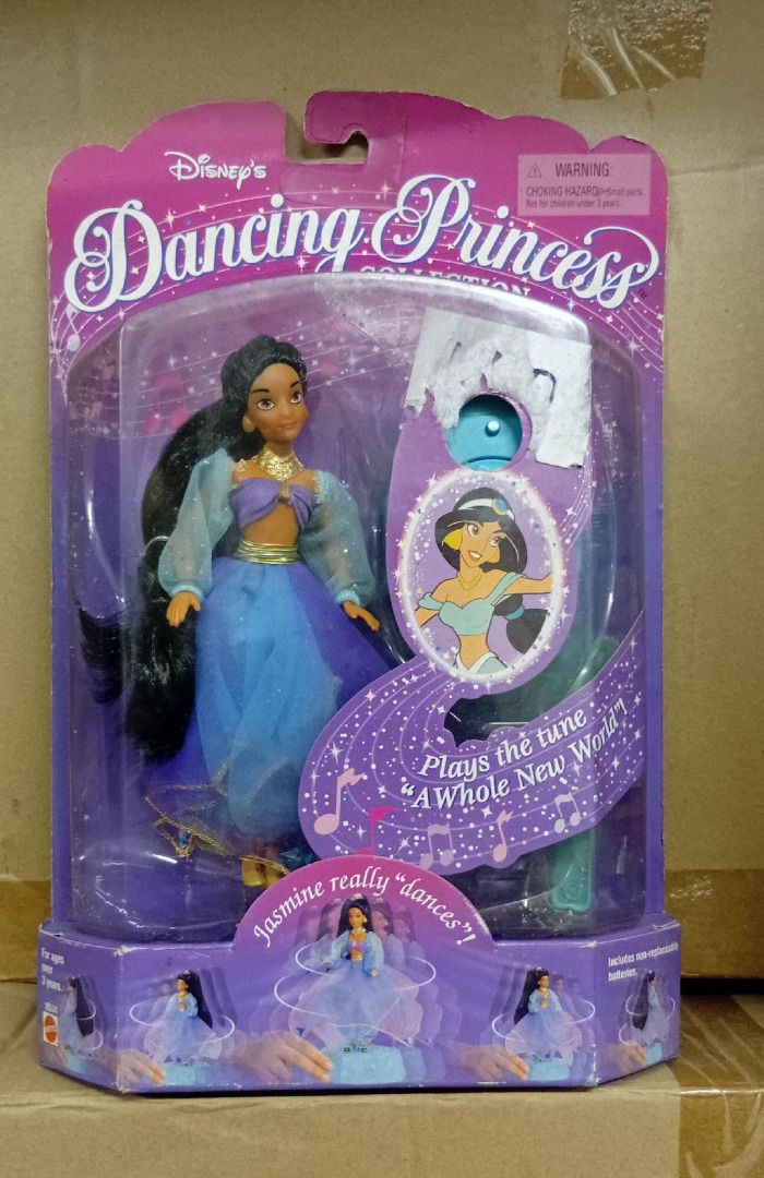 [絕版 包裝較舊] 1996年 Mattel Disney's Dancing Princess Collection Jasmine 6吋高 ...
