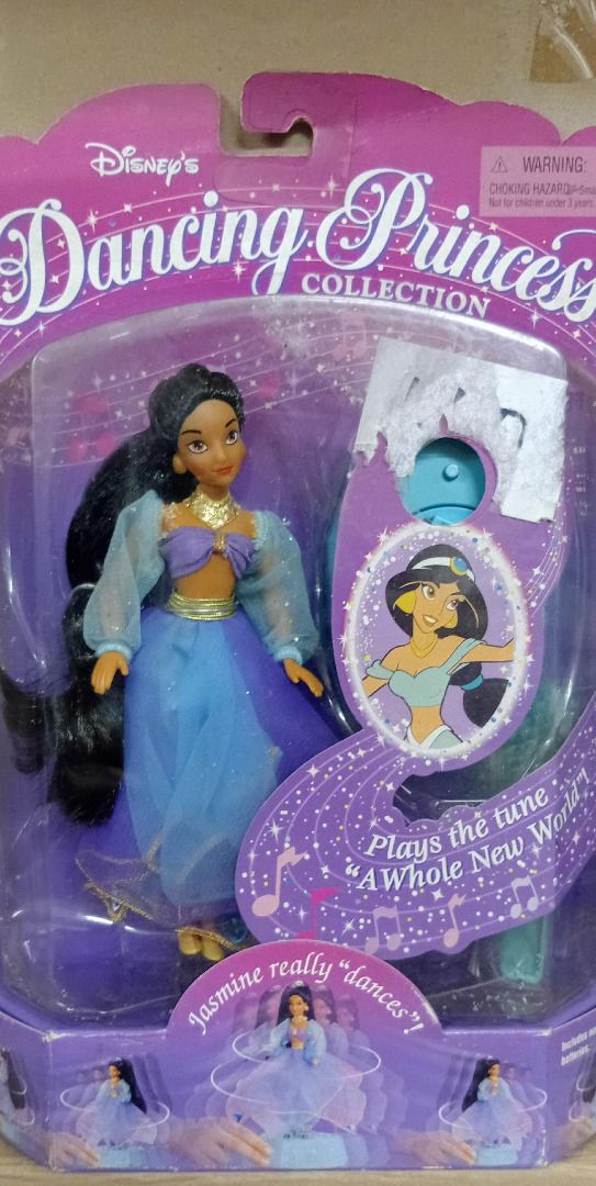 [絕版 包裝較舊] 1996年 Mattel Disney's Dancing Princess Collection Jasmine 6吋高 ...