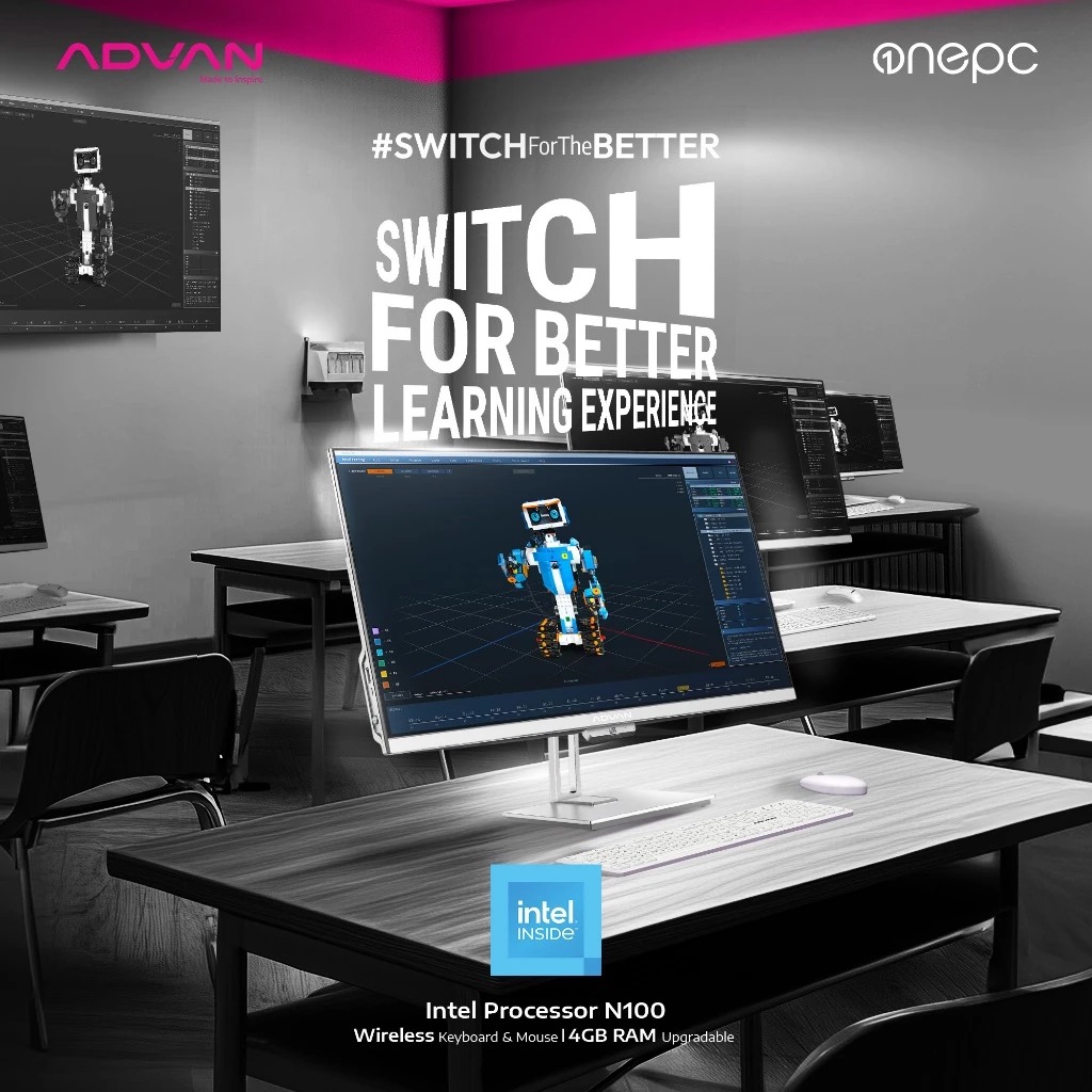 ADVAN All in One PC AIO ONEPC Intel N100 99% SRGB 60W Power Saving ...