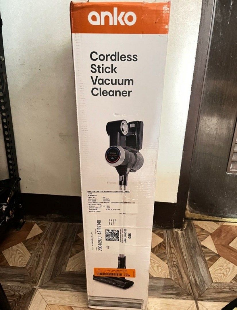 Anko Cordless Stick Vacuum Cleaner (Category: Vacuum Cleaner & Housekeeping) located in Angono. Submitted by mrallstuff (Listing ID 1400018391, Image 2). Description: Bawal po sa maselan!! 2in1 Anko Cordless Vacuum - Australian Brand 🇦🇺 Condition: Surplus (Unused condition) Good as new - Touch screen - Anko Cordless Stick Vacuum - 25.9V Rechargeable Lithium-ion Battery - Touch Screen Control - Up to 55 Minutes of Battery Life - Suitable for Car