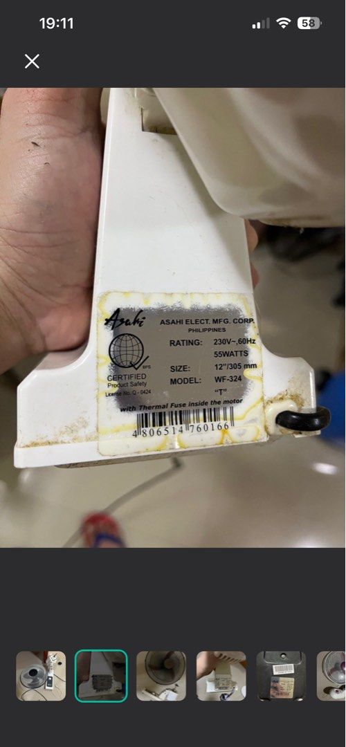 Asahi Electric Fan WF-324 (Category: Fans) located in Rizal. Submitted by ljnb111222 (Listing ID 1400123122, Image 1). Description: .