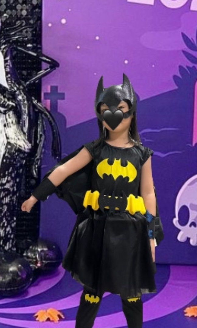 Batgirl Costume (Category: Babies & Kids Fashion) located in Manila. Submitted by mummyrandom (Listing ID 1399953396, Image 2). Description: -Size 103 cm (3-4t) -Worn only once -Complete accessories -Perfect for halloween 🎃 .