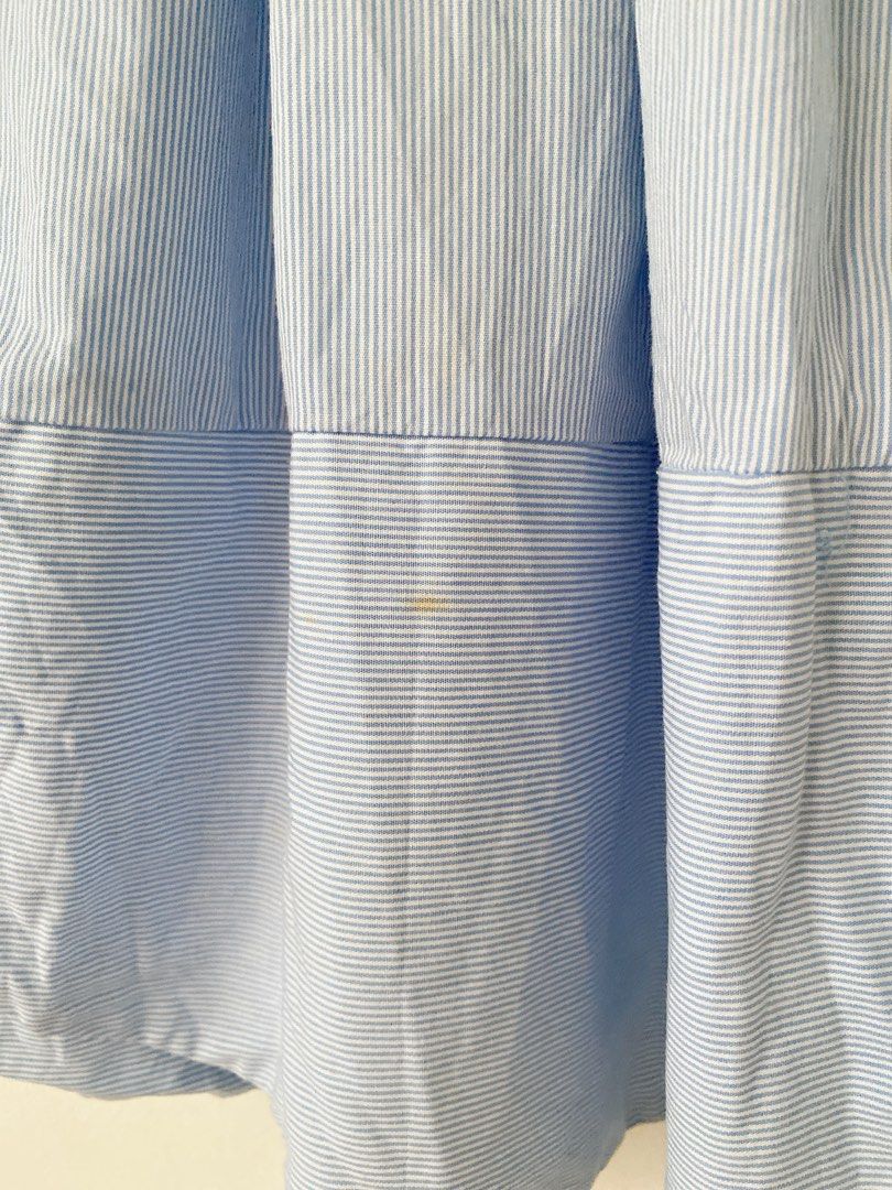 BENCH Dress (White & Blue Stripe) (Category: Dresses) located in Dasmarinas. Submitted by molimoon (Listing ID 1400188419, Image 3). Description: KINDLY READ EVERYTHING. Please message me for more quiries! Item: BENCH Dress (White & Blue Stripe) Note: - Features a mandarin collar and 3/4 sleeves - Elastic waist and flared skirt - With minimal stains MOP: Gcash (shipping will be done upon full payment) MOD: GOGO EXPRESS.