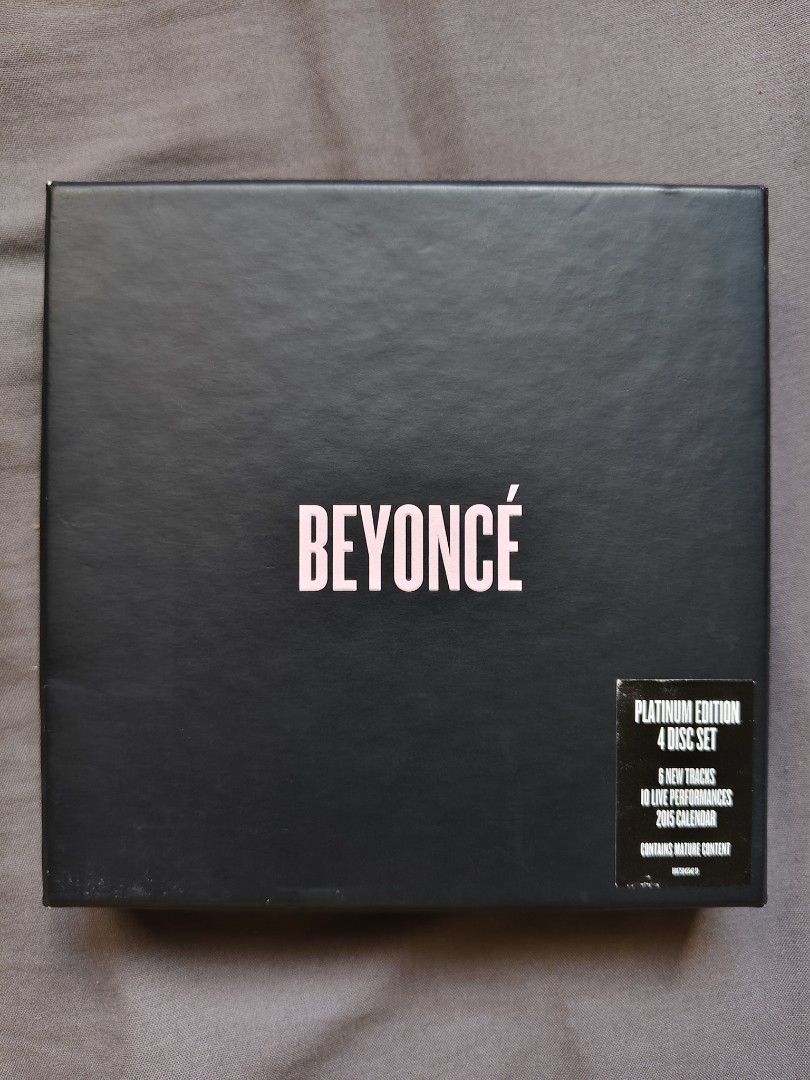 Beyonce Platinum Edition (Clean version ) 4-Disc Set (2 CDs + 2 DVDs) (EU) (Category: CDs & DVDs) located in Angeles City. Submitted by the-wonder-store (Listing ID 1400018554, Image 1). Description: - Beyoncé Platinum Edition 4-Disc Set - Includes 4 discs with audio, visual, live performances, and more - Features 6 new tracks and 10 live performances - Also includes a 2015 calendar - Clean Edited version - Pre-owned discs are in excellent condit
