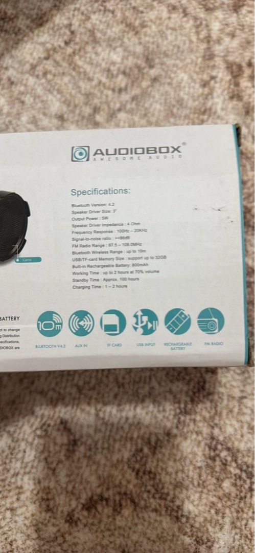 Bluetooth wireless speaker (Category: Portable Music Players) located in Naga. Submitted by meyceel (Listing ID 1400078777, Image 2). Description: .