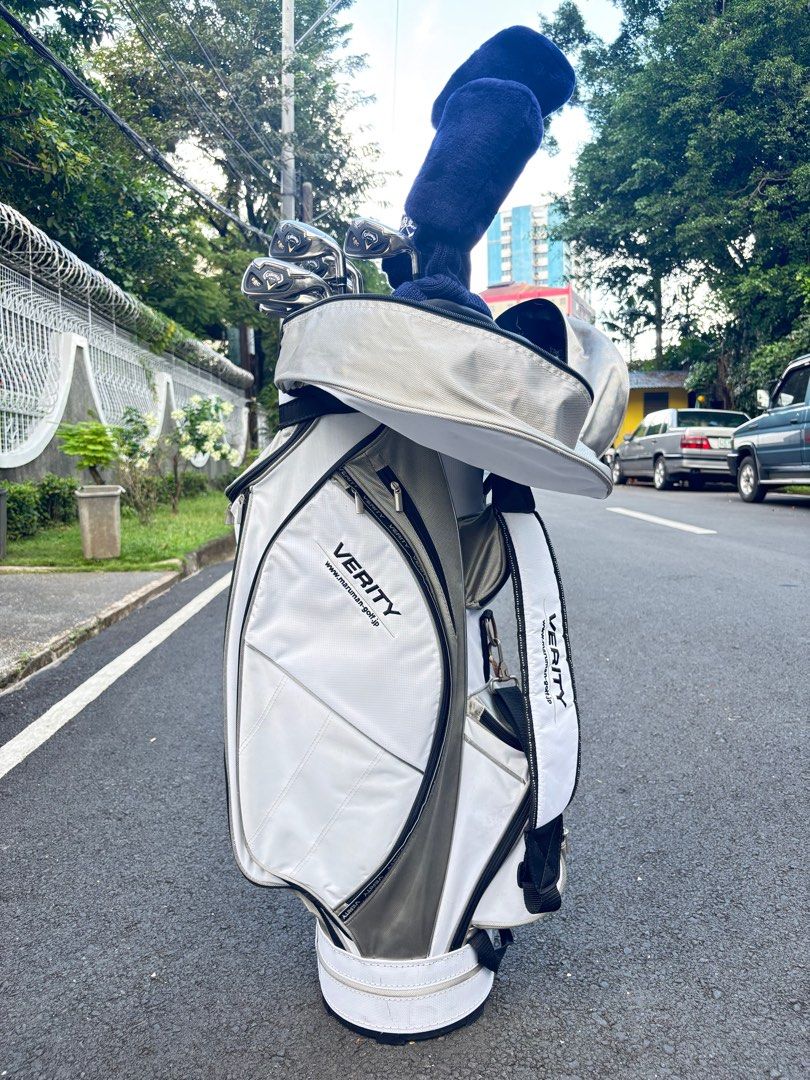 Callaway ERC Golf Set with Verity Bag (Category: Golf) located in Manila. Submitted by eclipse58 (Listing ID 1400056036, Image 1). Description: COMPLETE Callaway ERC Fusion Golf Set ✅️ 5-9 Irons, Pitching Wedge & Approach Wedge ✅️ Callaway ERC Driver, Callaway Big Bertha Steelhead 5 Wood & Callaway Steelhead 7 Wood ✅️ Odyssey Putter & Verity Golf Bag ✅️ Original Callaway SR Flex Graphite Shaft & Callaway Grips ✅️ Very good condition & NO ISSUES S