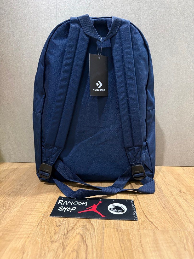 Converse Basic Backpack (Category: Backpacks) located in Klang. Submitted by randomshopkl (Listing ID 1400018668, Image 2). Description: Converse Basic Backpack Brand new with tag Size : 20L Colour : Navy (No laptop compartment) Price : RM65 Postage WM RM5 EM RM20 Original item, no copy or fake Please note: 1. Strictly no return/exchange. Please confirm the model and size before placing order. 2. No swap 3. Postage only after full payment 4. Lowb