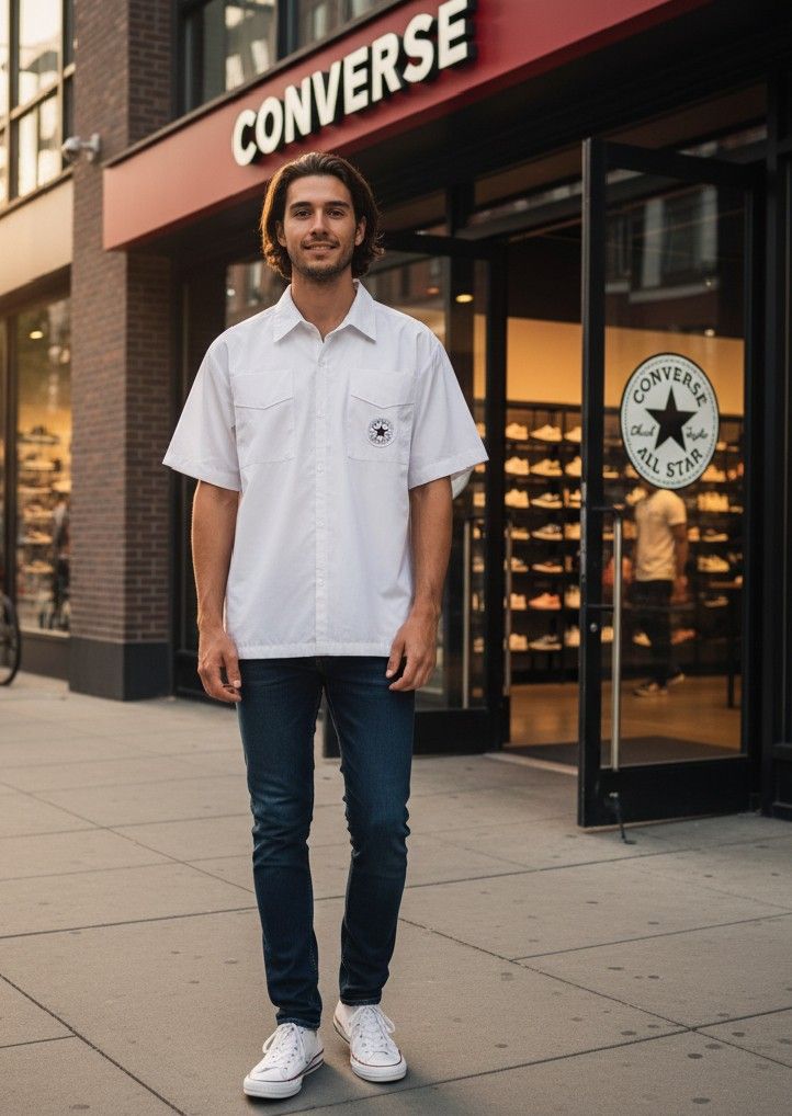 CONVERSE SHORT SLEEVE BUTTON UP SHIRT (Category: Others Tops) located in Baguio. Submitted by cc1516 (Listing ID 1386079819, Image 1). Description: CONVERSE SHORT SLEEVE BUTTON UP SHIRT.