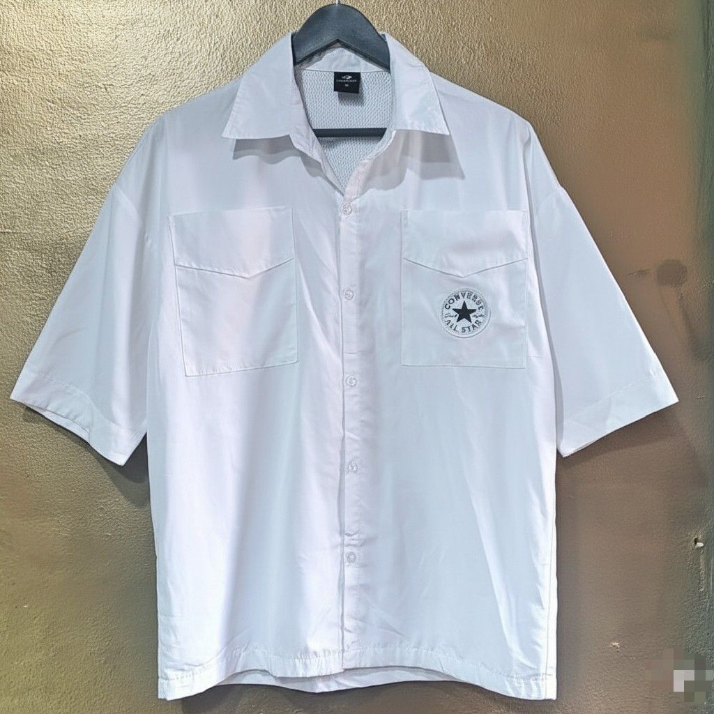 CONVERSE SHORT SLEEVE BUTTON UP SHIRT (Category: Others Tops) located in Baguio. Submitted by cc1516 (Listing ID 1386079819, Image 2). Description: CONVERSE SHORT SLEEVE BUTTON UP SHIRT.