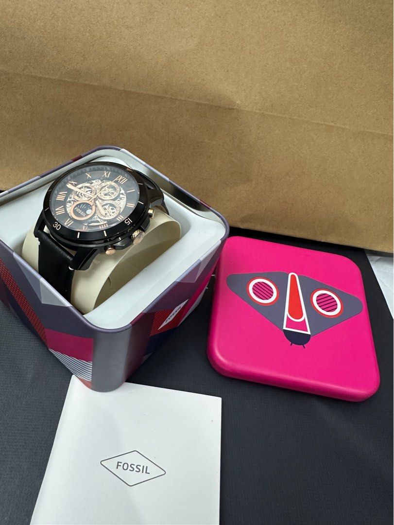 Fossil Grant Automatic Leather Watch- Black (Category: Men's Watches) located in Makati City. Submitted by bagwatchph (Listing ID 1400174881, Image 3). Description: .