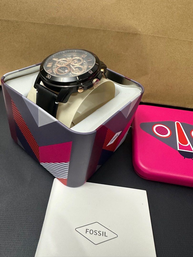 Fossil Grant Automatic Leather Watch- Black (Category: Men's Watches) located in Makati City. Submitted by bagwatchph (Listing ID 1400174881, Image 1). Description: .