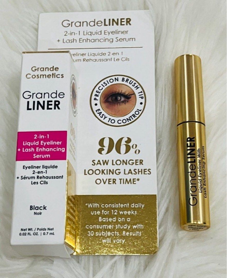 Grande lash liner (Category: Makeup) located in San Juan City. Submitted by cashfrancefashioncosmetics_ph (Listing ID 1400035053, Image 1). Description: ‼️GRANDELINER 2In1 LIQUID EYELINER+LASH ENHANCING SERUM 0.7ML ONLY SHADE:BLACK AUTHENTIC BRANDNEW.