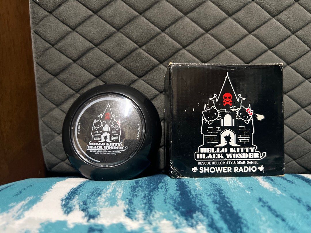 Hello Kitty black wonder shower radio (Category: Portable Audio Accessories) located in Las Pinas. Submitted by marblestoys (Listing ID 1400160661, Image 1). Description: Payment via bpi / bdo / gcash / PayPal Pay as you order Shipping fee shouldered by buyer Via flash / j&t / LBC/ Grab / lalamove Meet up: BFRV Las Piñas Crossposted Please contact for item availability .
