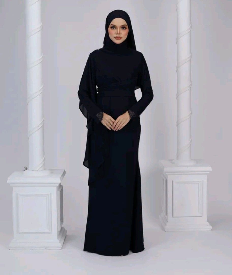 hijabista dress IDOPIP Two Pieces Jilbab Modest for Muslim Women Long Khimar and Maxi Skirt with Hijab Burkas Loose Full Length Cover Robe Dubai Islamic Abaya Dress Outfit for Prayer Clothes Army This satin dress is an elegant and sophisticated piece with a criss cross princess bodice and a band collar covers your neck perfectly MINOR DEFECT SABRENA DRESS (RICH