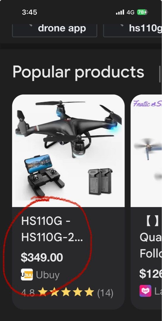 Holy Stone HS110G FPV RC Drone w 1080P HD Camera Live 120°Wide