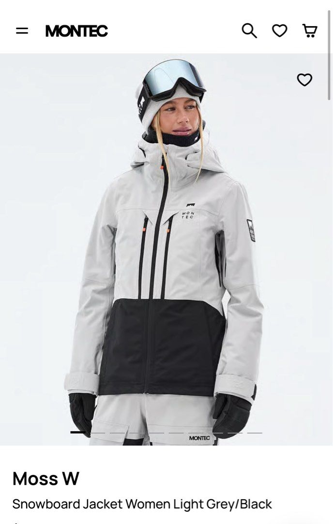Montec (SET) Women Snowboard Jacket Bib Light Grey/Black