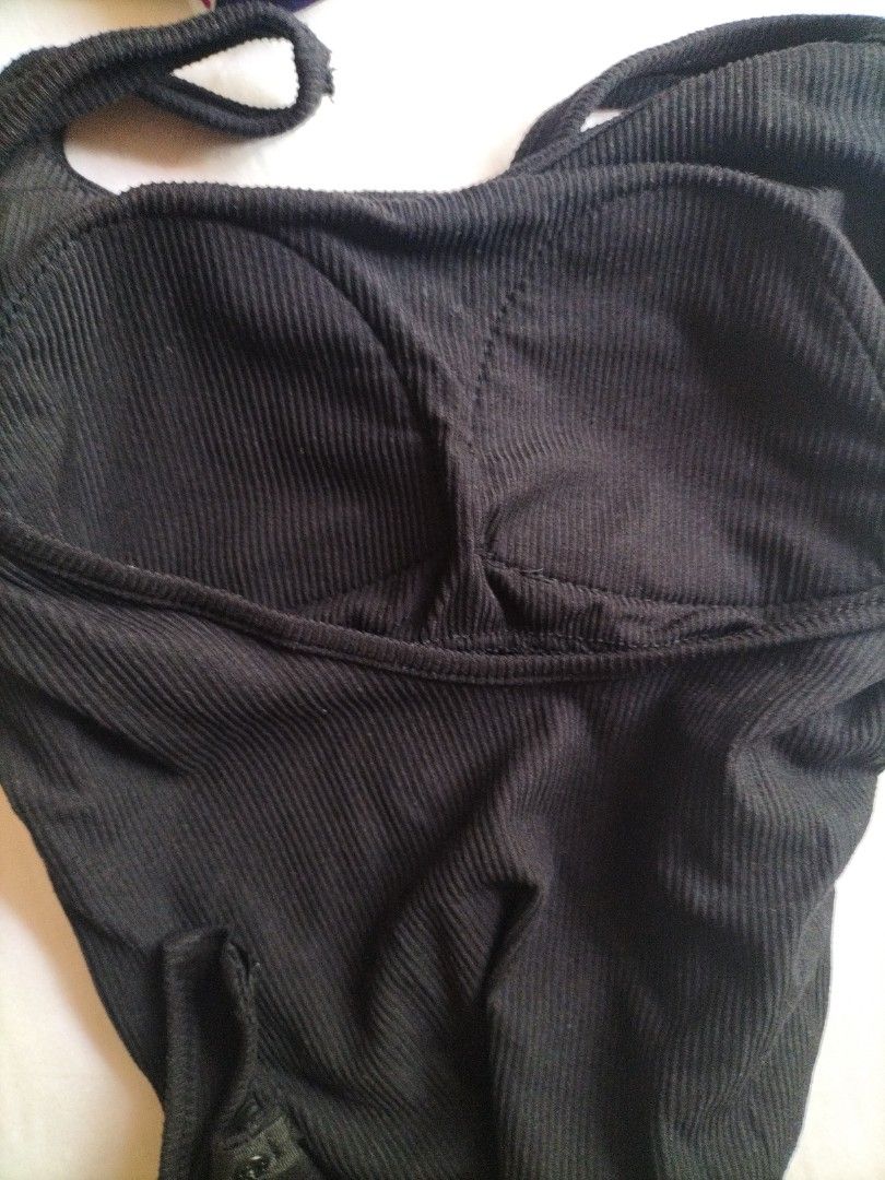 Padded black bodysuit (Category: Others Tops) located in Dagupan City. Submitted by declutteredbyaj (Listing ID 1400042261, Image 2). Description: small - medium.