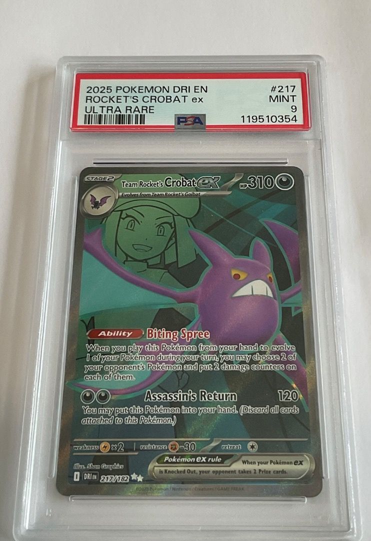 POKEMON DESTINED RIVALS 2025 ENGLISH Rocket’s Crobat ex 217/182 Ultra ...