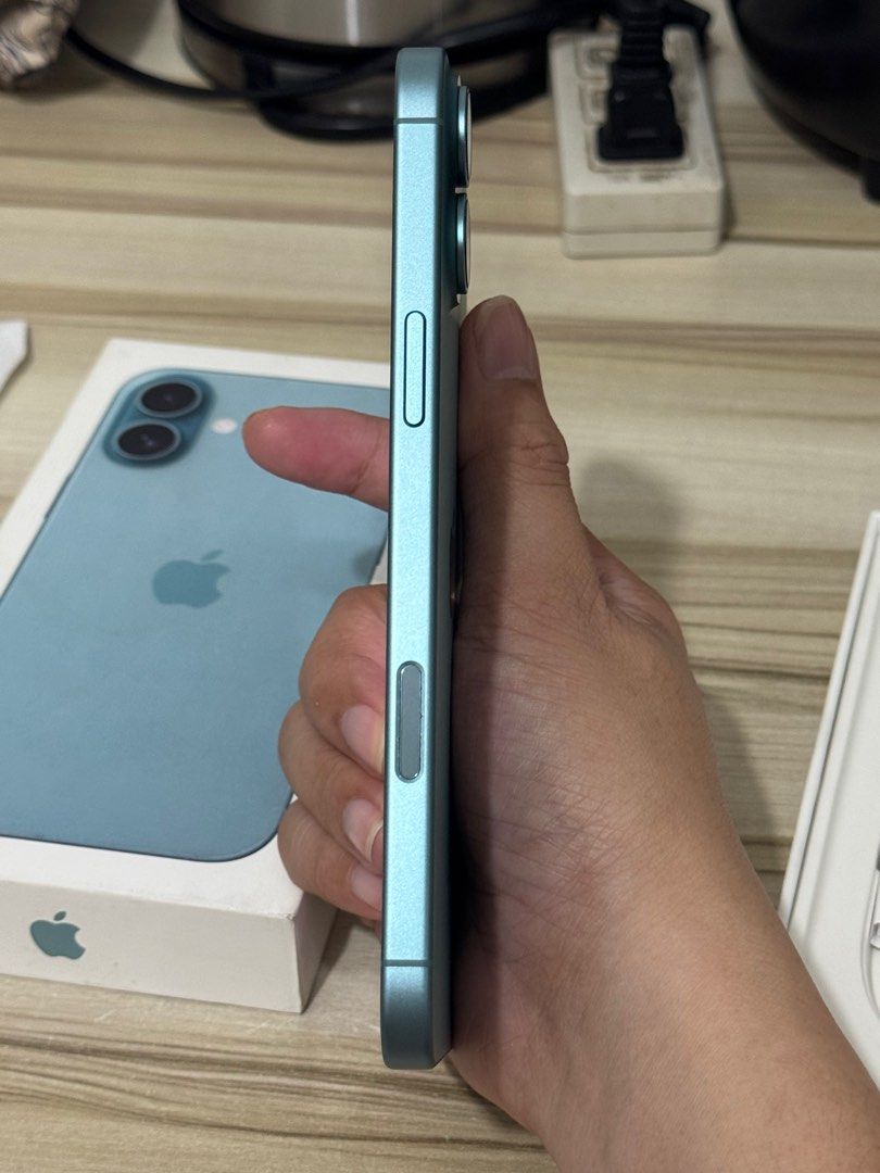 SECONDHAND IPHONE 16 PLUS 128GB OPENLINE NTC TEAL (Category: iPhone 16 Series) located in Pasig City. Submitted by lianheart2020 (Listing ID 1400162536, Image 3). Description: FOR SALE‼️‼️ SECONDHAND IPHONE 16 PLUS‼️‼️ 128GB OPENLINE NTC APPROVED TEAL COLOR 100% BATTERY HEALTH 100% NO ISSUE 96 CYCLE COUNT COMPLETE WITH ITS OWN ORIGINAL BOX CHECK ALL YOU WANT PM ONLY WE ACCEPT COD WE ACCEPT TRADE IN AT GREENHILLS SHOPPING CENTER 09171104286.