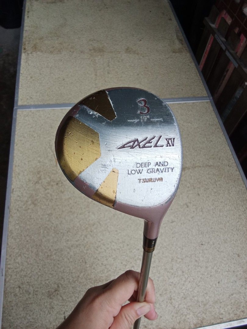 Tsuruya Golf AXEL XV 3-wood (Category: Golf) located in San Pedro. Submitted by trisheljas_japansurplus (Listing ID 1400146741, Image 1). Description: 📍for Sale📍 Tsuruya Golf AXEL XV 3-wood FREQUENCY TUNING MADE IN JAPAN ULTRA LIGHT SHAFT WITH HIGH MODULUS CARBON Tsuruya Grip you can pick up personal sa aming shop Located 📍 Filinvest Homesite barangay bagong silang san Pedro Laguna 📍.