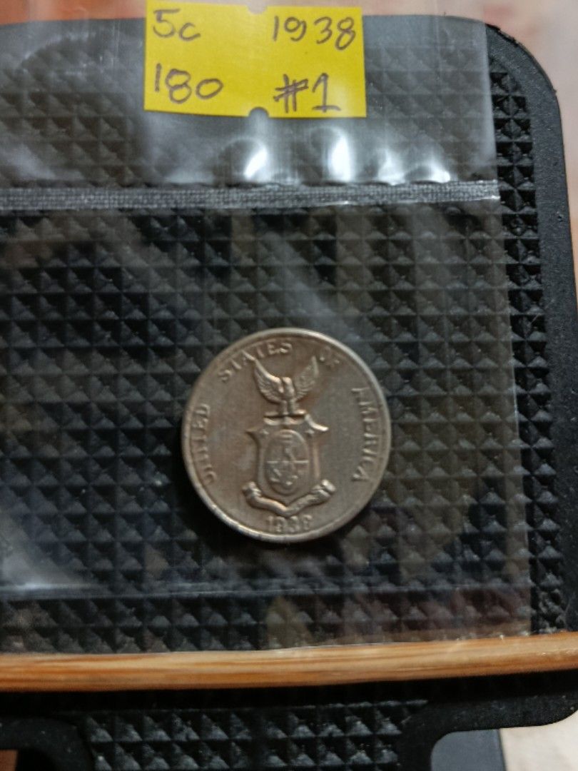 1938 / 5 Centavos Coin (Category: Currency) located in Pateros City. Submitted by CaesarCoin (Listing ID 1400322043, Image 3). Description: Price: 180 pesos Fix Price po.. Available gat naka post Additional 150 pesos for shipping JRS Express kahit ilang Coin bilhin 150 pesos lang ang Shipping Payment Method Gcash to Gcash.
