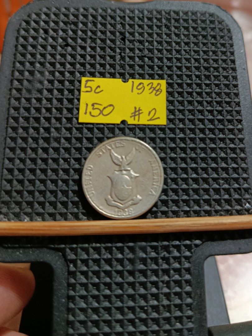 1938 / 5 Centavos Coin (Category: Currency) located in Pateros City. Submitted by CaesarCoin (Listing ID 1400322287, Image 2). Description: Price: 150 pesos Fix Price po.. Available gat naka post Additional 150 pesos for shipping JRS Express kahit ilang Coin bilhin 150 pesos lang ang Shipping Payment Method Gcash to Gcash.