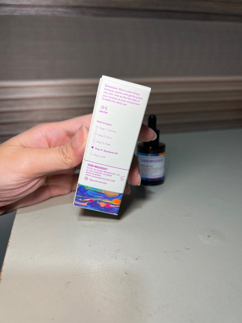 ❤️ Good Molecules Squalane Oil (Category: Face Care) located in Marikina City. Submitted by shopitude (Listing ID 1400225784, Image 3). Description: Used less than 4 times. Srp is Php426, selling for Php250 only.