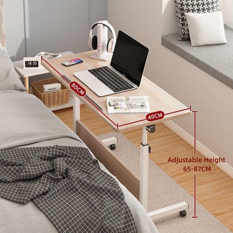 Height Adjustable Computer Side Table Adjustable Laptop Side Table | Rolling Computer Desk | Bedside Work ...