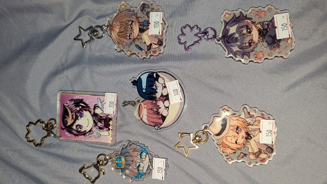 Assorted Anime keychains Genshin Impact and other chibis (Category: Character Goods) located in Imus. Submitted by 1Luis (Listing ID 1400301733, Image 2). Description: Helping my sister sell some keychains. MOP: Gcash, BPI or Maya Location: Anabu 1-D, Imus Shipping: Lalamove, LBC or Grab Shipping handled and booked by the buyer..