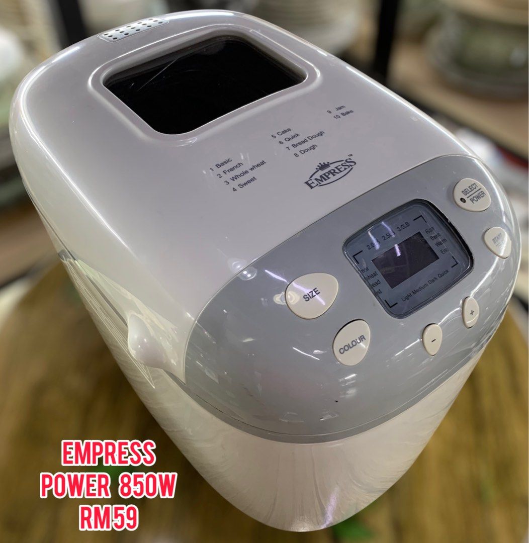 ASSORTED BREAD MAKER (Category: Breadmakers) located in Kuala Lumpur. Submitted by ccsetapak (Listing ID 1400345060, Image 3). Description: ASSORTED BREAD MAKER MIDEA RM 79 DONLIM RM 49 DESSINI 69 EMPRESS RM 59 CASH CONVERTERS SETAPAK DIMILIKI OLEH: ARUS JIMAT SDN BHD ( NO. SYARIKAT: 426411-U (199701010915) .