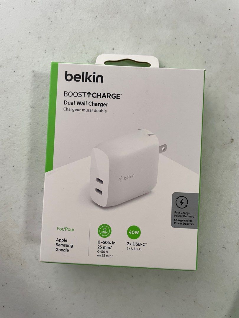 Belkin Charger (Category: Chargers) located in Pasig City. Submitted by velvetei (Listing ID 1400320870, Image 1). Description: • sealed, new •fast charger • rfs: no longer needed, already have one .