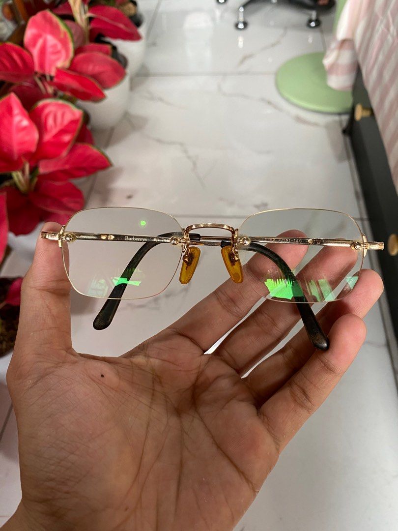 Burberrys Gold Tone Frameless Eyeglass (Category: Luxury Accessories) located in Legazpi City. Submitted by folksfave (Listing ID 1400213197, Image 1). Description: Excellent condition Minor sign of use only Presentable .