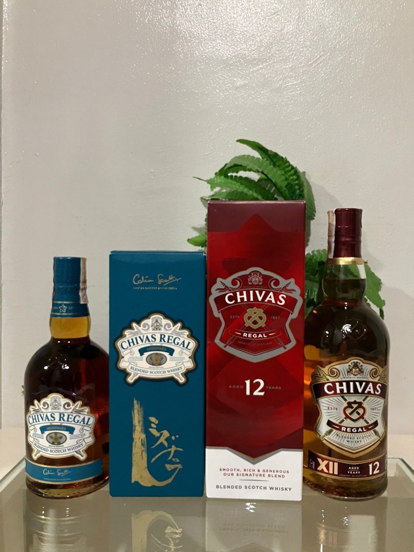 Chivas Regal 12 Yrs & Mizunara (Category: Beverages) located in Quezon City. Submitted by kurosu09 (Listing ID 1400372234, Image 1). Description: - Chivas Regal 12 Yrs 1ltr PHP999 - Chivas Regal Mizunara 700ml PHP1749 - Payment via bank transfer, GCash, Maya - Unfortunately don’t accept trades - Delivery fee not included in the price and will be shouldered by the buyer - Meet up in QC or Pasig area - Courier of choice (eg Lalamove, Grab or LBC fo