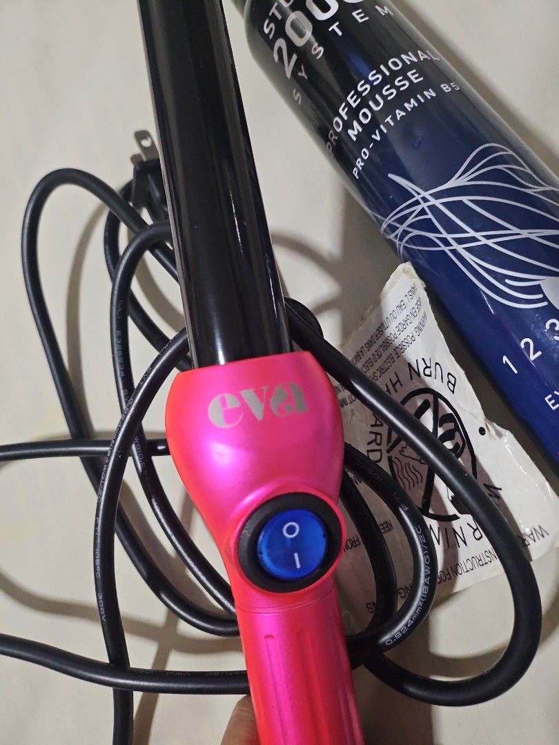 Curling Iron (Category: Hair) located in San Juan City. Submitted by mjdeclutters (Listing ID 1400370399, Image 2). Description: Eva Curling Iron and Mousse mousse almost full. only used once curling iron is in good working condition location: san juan.