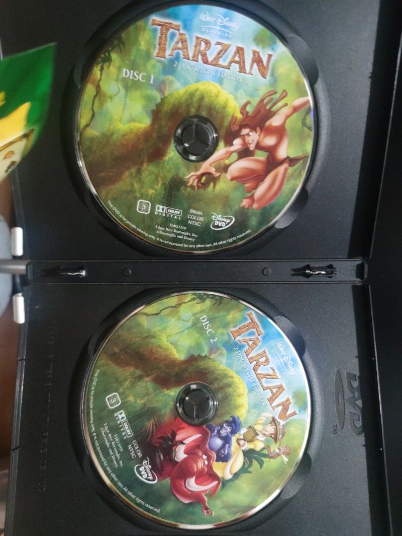 Dvd: Tarzan (original) 2-disc (Category: CDs & DVDs) located in Quezon City. Submitted by gwift (Listing ID 1400199554, Image 3). Description: -original dvd - can be picked up at project 7, Q.C., near Sm north edsa posted price is last price individually, can give a 10% discount for purchase total 1k and up Wag na mag inquire kung tatawad pa more than what I am offering.