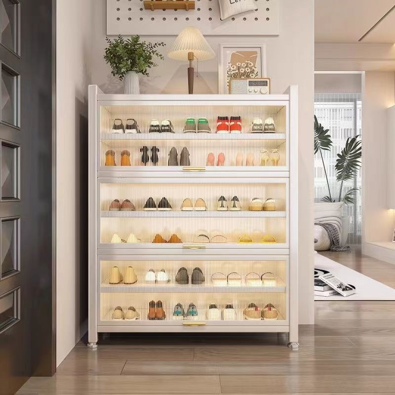 Entryway outdoor shoe cabinet with locking mechanism, entryway large ...
