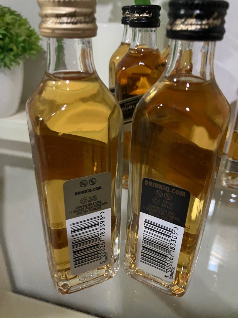 Johnnie Walker Mini’s 50ml (Category: Beverages) located in Quezon City. Submitted by kurosu09 (Listing ID 1400372726, Image 2). Description: - Johnnie Walker Double Black Mini 50ml PHP299/pc - Johnnie Walker Gold Label Reserve Mini 50ml PHP329/pc - Payment via bank transfer, GCash, Maya - Unfortunately don’t accept trades - Delivery fee not included in the price and will be shouldered by the buyer - Meet up in QC or Pasig area - Courier of choic